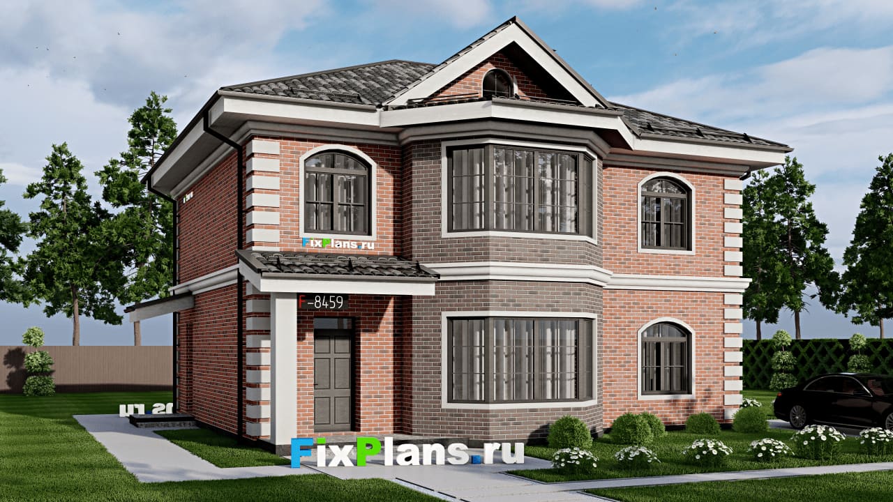 Двухэтажный дом F-8459 — фасад