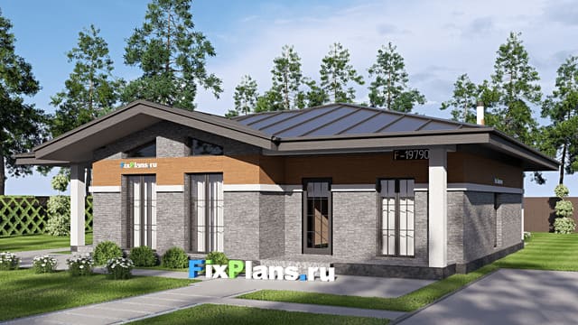 Одноэтажный дом F-19790