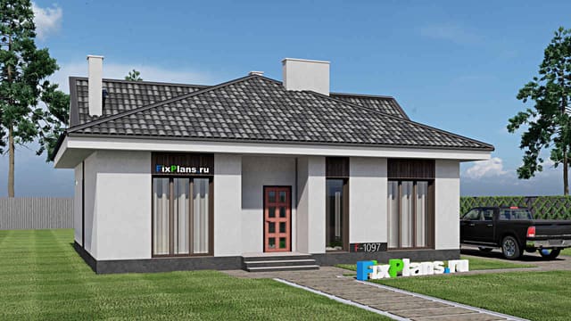 Одноэтажный дом F - 1097