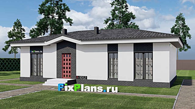 Одноэтажный дом F - 1052